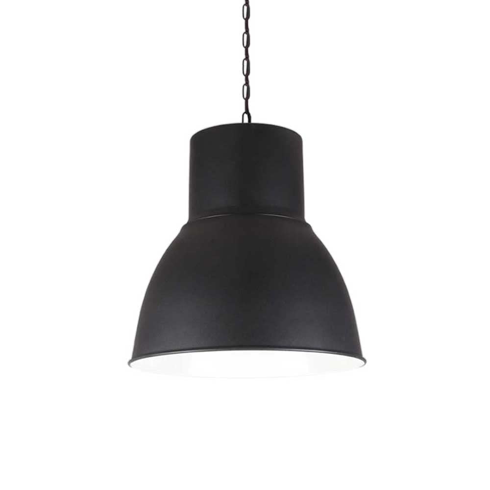 Metallic Black Pot Lid Chandelier - 18.5 Inch Modern Pendant Light Fixture for Restaurant, Dining Room & Bar Decor | Industrial Style Hanging Lamp for Home Lighting | Perfect for Kitchen Island, Cafe or Loft Ambience