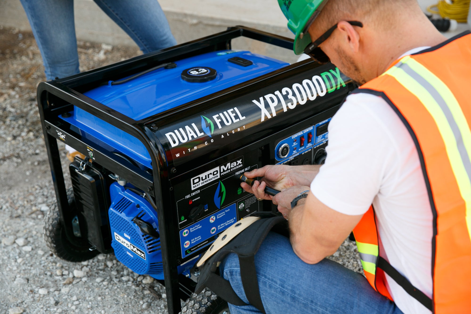 13,000W Dual Fuel Portable Generator with CO Alert - Reliable Backup Power for Home, Camping & Emergency Use
