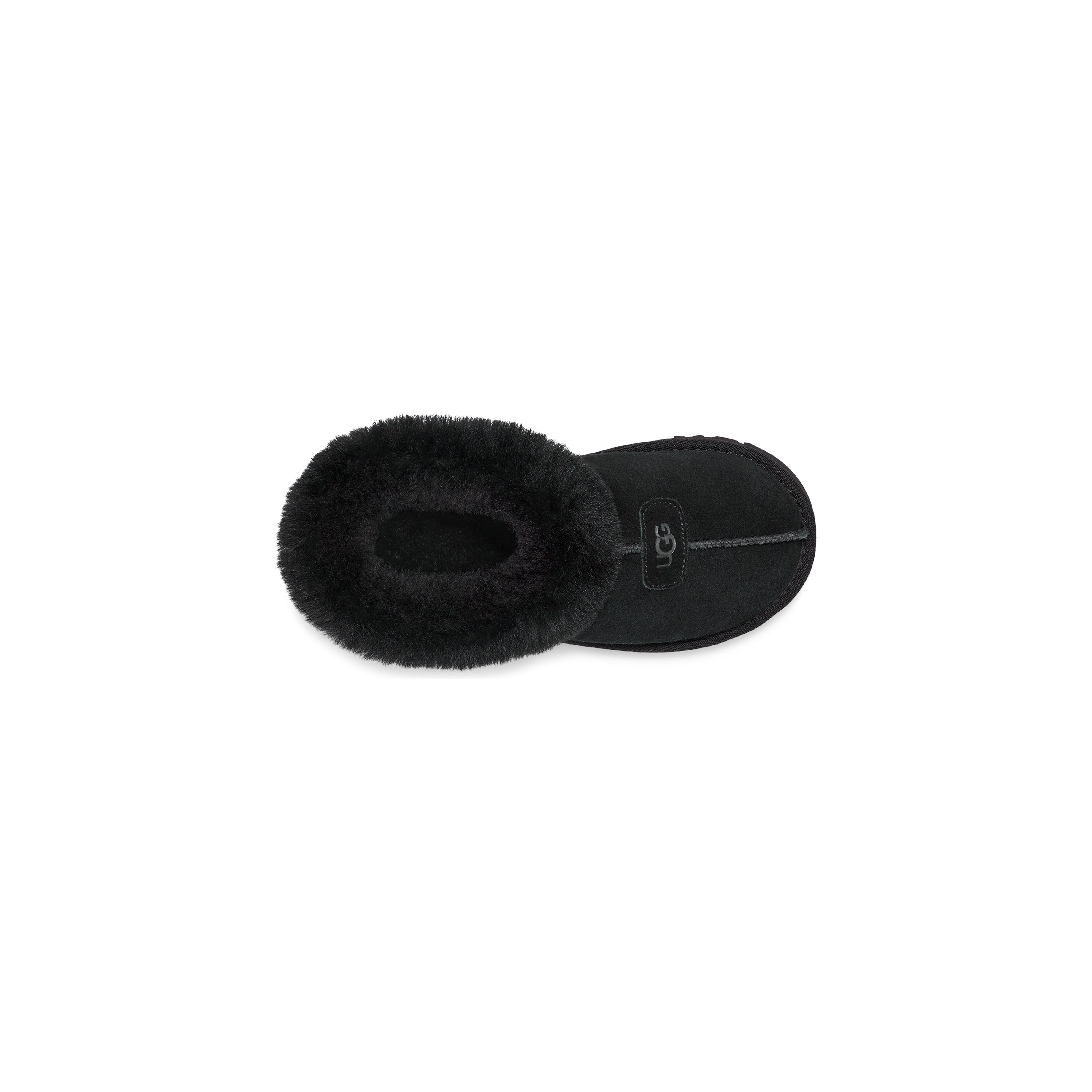 UGG Women's Tazzette Slipper - Cozy Faux Fur Lined House Shoes for Women | Black Indoor/Outdoor Slippers | Perfect for Home, Lounge & Winter Comfort