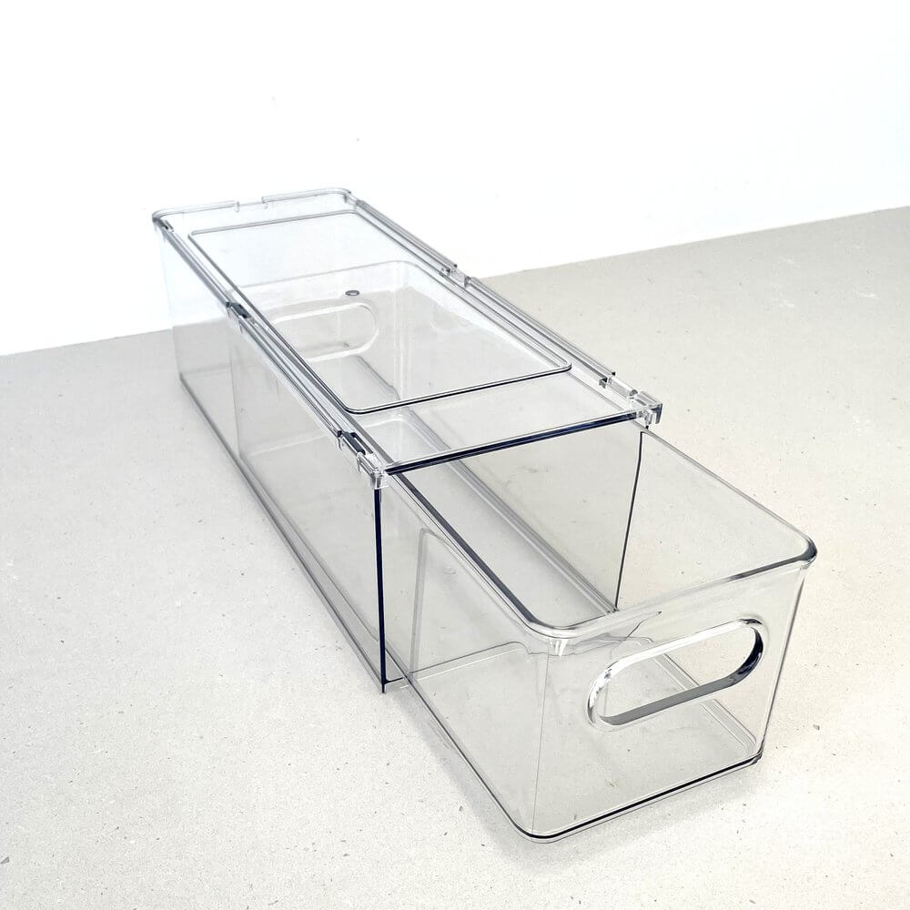 Nina 3L Stackable Acrylic Drawer Organizer - Clear Plastic Storage Bins for Office, Kitchen, Bathroom & Craft Supplies - Space Saving Multi-Purpose Organizing Solution