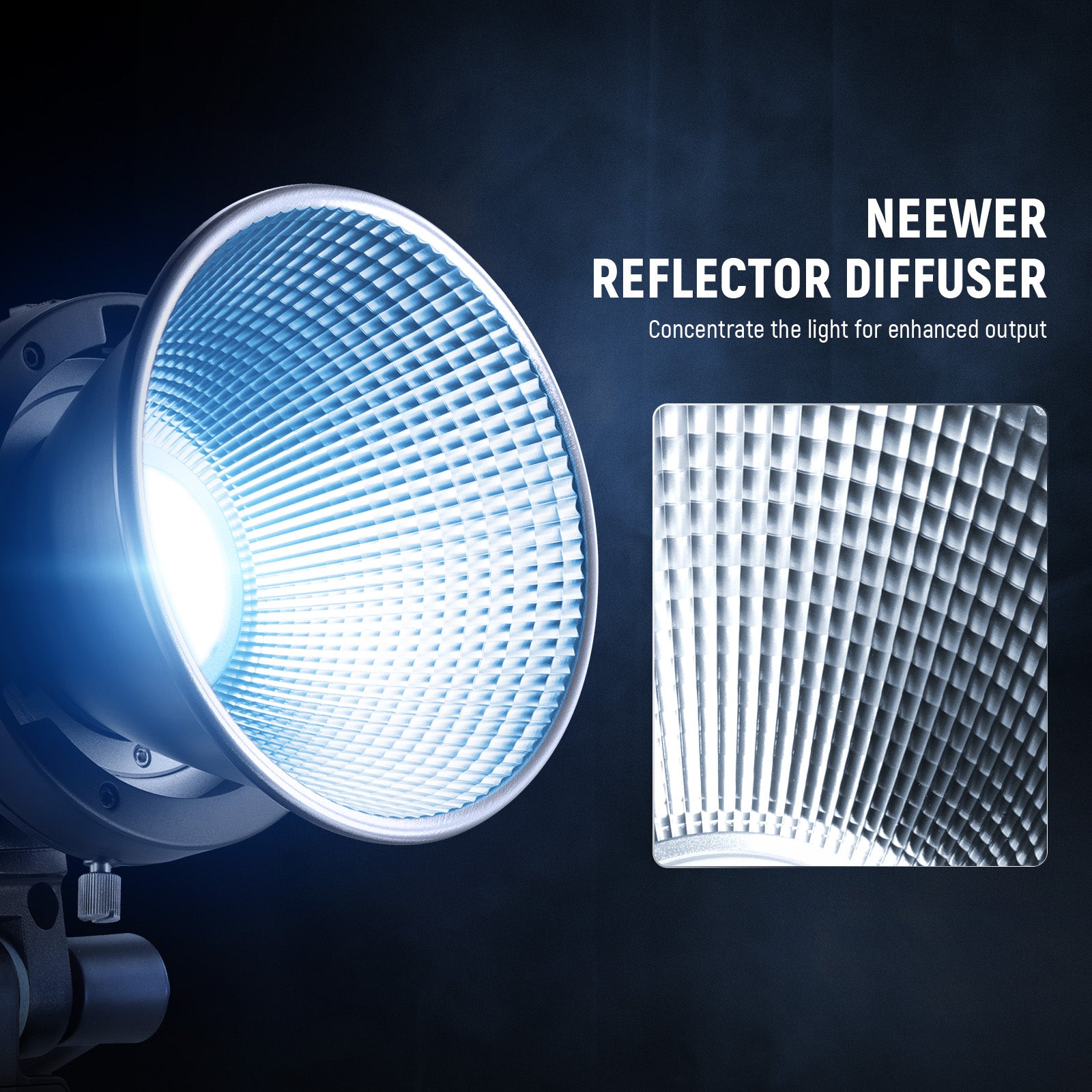 NEEWER RD14 Mini Reflector Diffuser for MS Series LED Video Light - Soften & Enhance Lighting for Photography, Videography, and Studio Shoots
