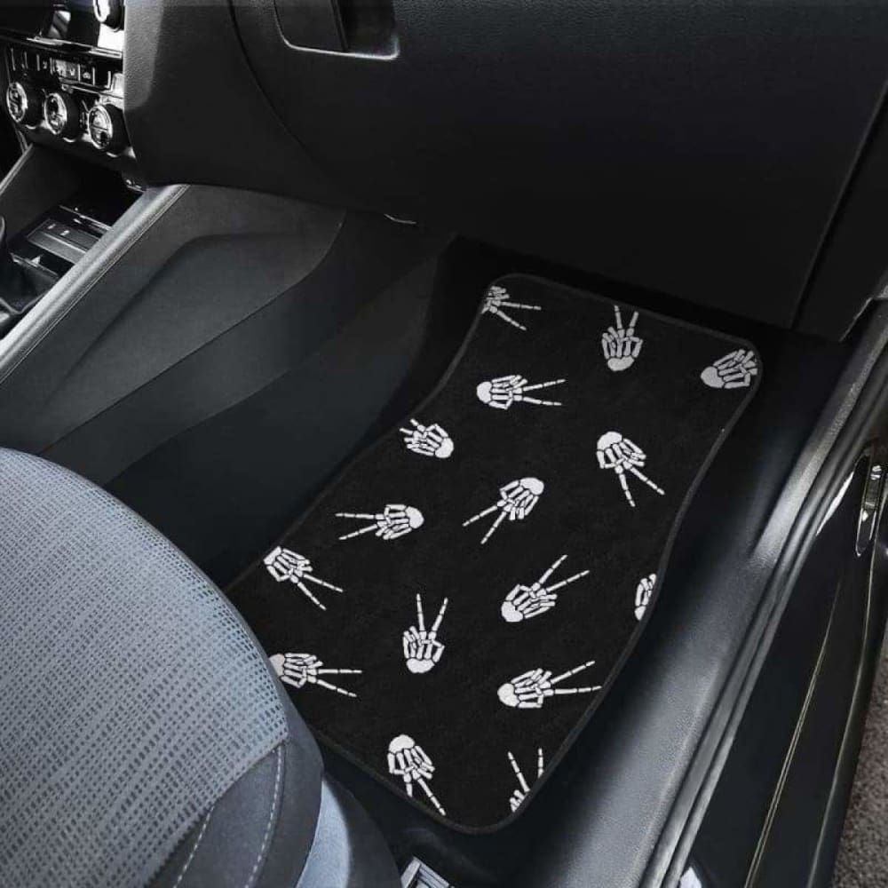 Bone Hand Halloween Car Floor Mats - Non-Slip Custom Fit for Vehicles - Perfect for Halloween Decor & Horror Themed Cars
