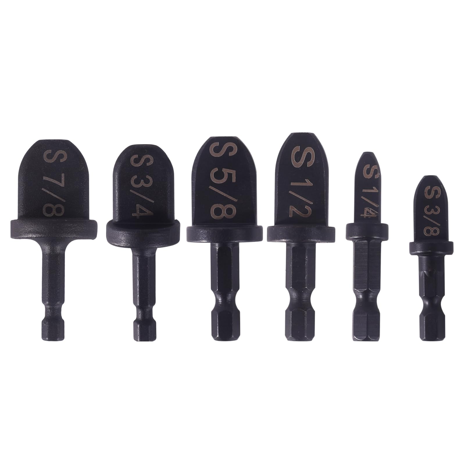 6pcs HVAC Copper Pipe Swaging Tool Set - Professional Copper Tube Expander Kit with Push-to-Unlock Design & 6pcs Bit Holder Keychain - Perfect for HVAC Installation, Plumbing Repairs and DIY Home Improvement Projects