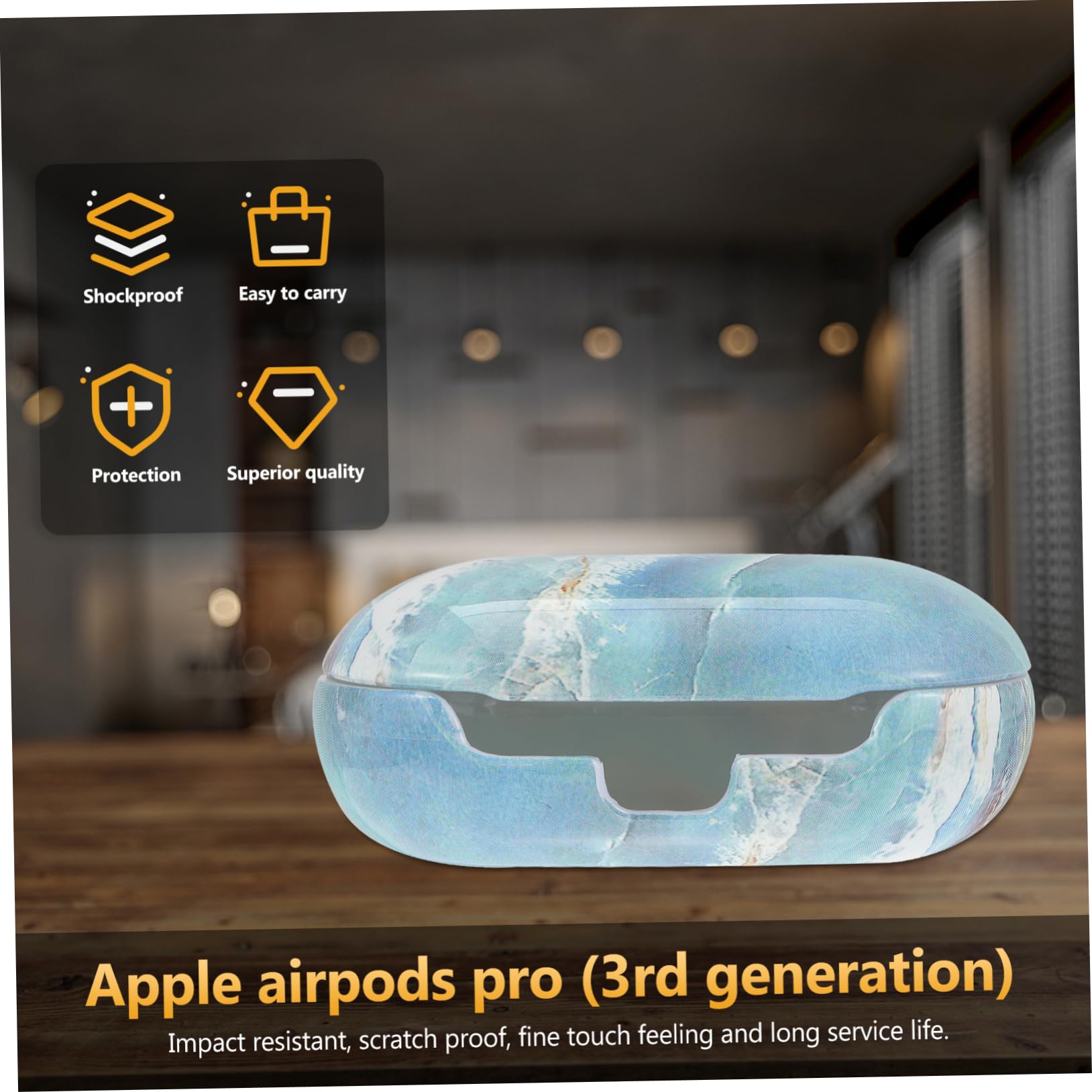 Gadpiparty 3 Pack Marble Pattern Shockproof Headphone Storage Case - Portable Protective Box for Plus/White - Perfect for Travel, Office & Home Organization
