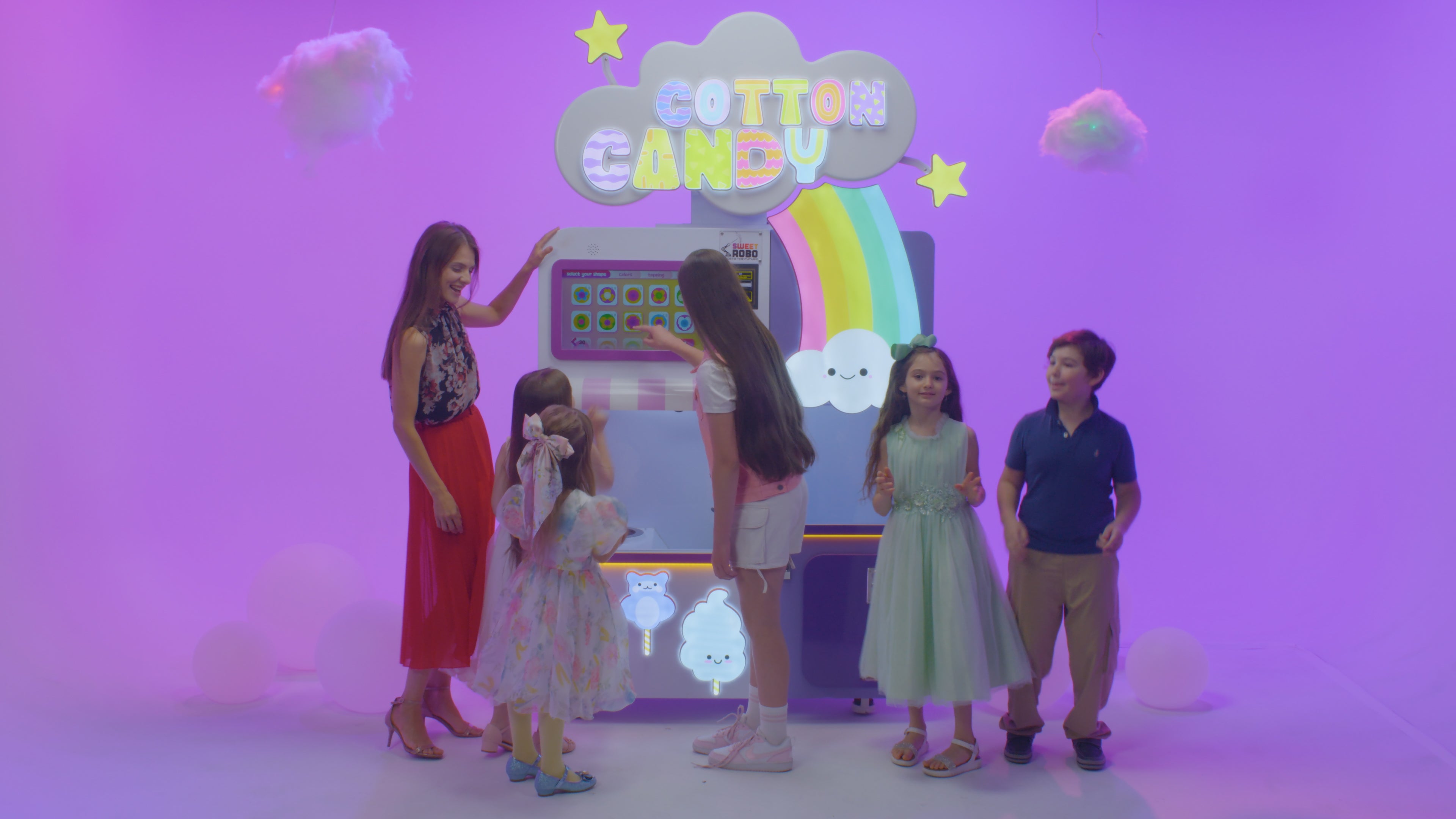 Cotton Candy Vending Machine - Commercial Automatic Cotton Candy Maker for Parties, Carnivals & Events - Perfect for Home, Business & Outdoor Use