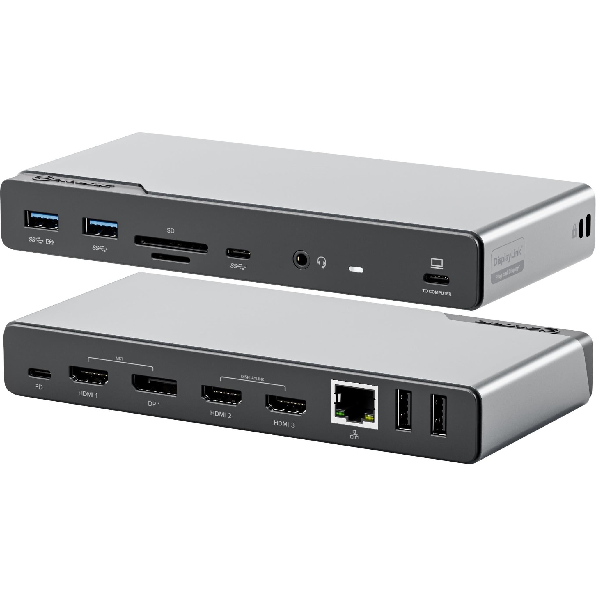 Alogic 16-in-1 Quad Display Docking Station with Power Adapter - 4K HDMI, USB-C Hub for MacBook Pro/Air, Windows Laptops - Perfect for Home Office & Multi-Monitor Workstations