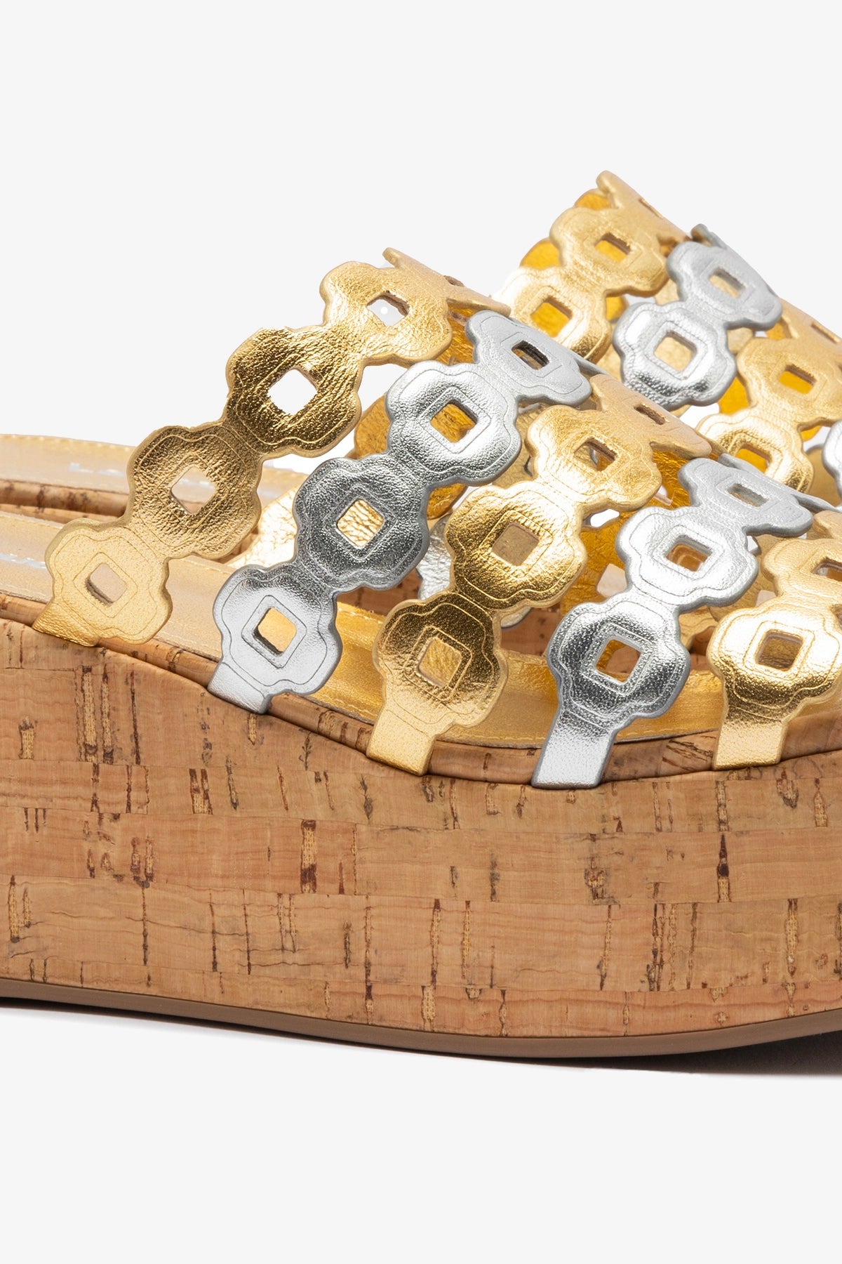 Charli Mule Women's Metallic Leather Slides - Gold & Silver Comfortable Sandals for Casual Wear, Beach, and Summer Outfits