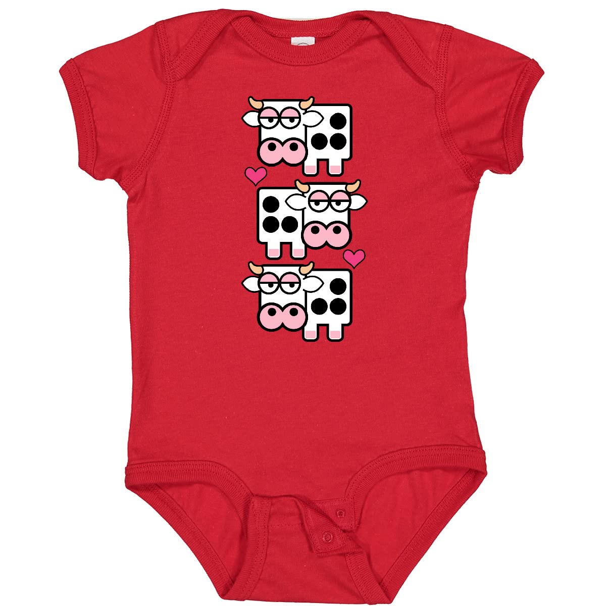 Inktastic Cow Baby Onesie - Adorable Farm Animal Print Bodysuit for Newborns & Infants - Perfect for Playtime, Photo Shoots & Farm-Themed Baby Showers