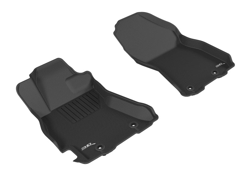 3D MAXpider Kagu Custom Fit Floor Mats for 2015-2019 Subaru Legacy & Outback - 1st Row All-Weather Protection, Non-Slip Black Car Mats for Daily Commute & Road Trips