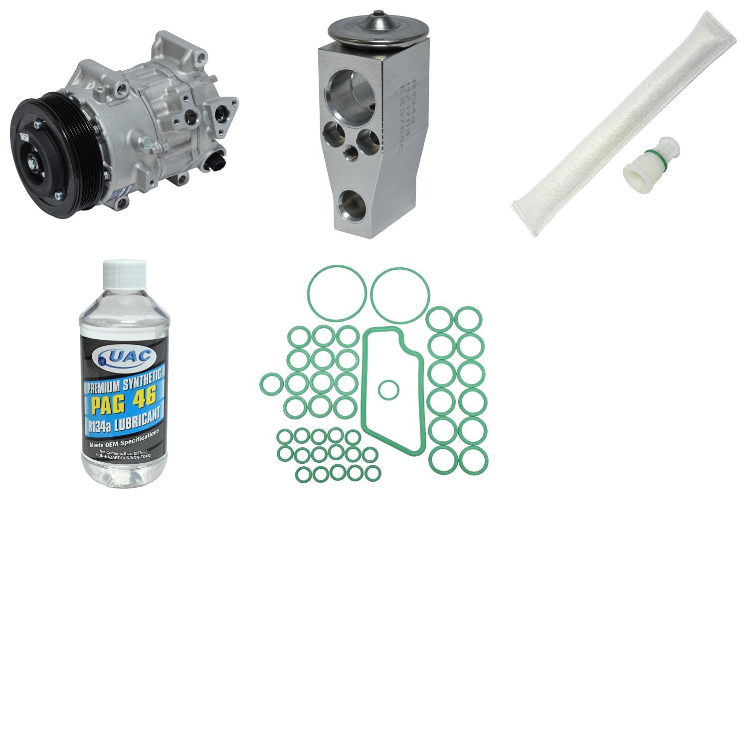 HVAC A/C Compressor Replacement Kit - Compatible with Multiple Car Models | High-Performance Auto AC Repair Kit for Smooth Cooling | Perfect for DIY Mechanics & Professional Technicians | Use for Vehicle Air Conditioning System Maintenance & Repair