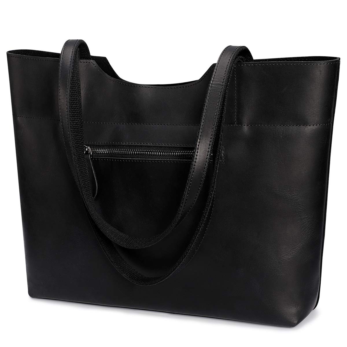 Vintage Genuine Leather Tote Bag for Women - Large Handbag Shoulder Purse - Stylish & Durable Work Bag, Travel & Everyday Use