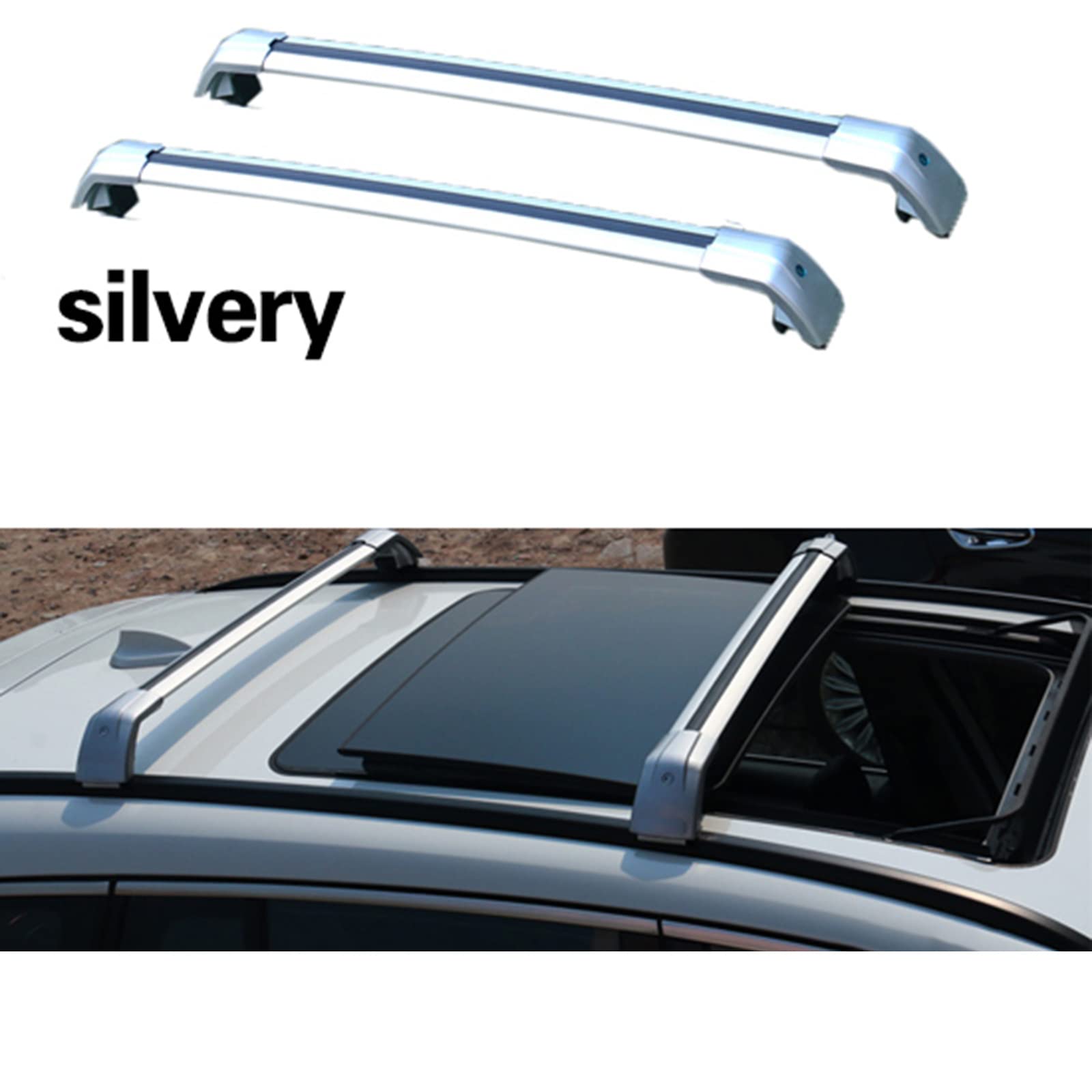 Universal Car Roof Rack Rail & Cargo Cross Bars - Heavy Duty Luggage Carrier for Nissan Kicks (2017-2020 Models) - Perfect for Road Trips, Camping & Outdoor Adventures