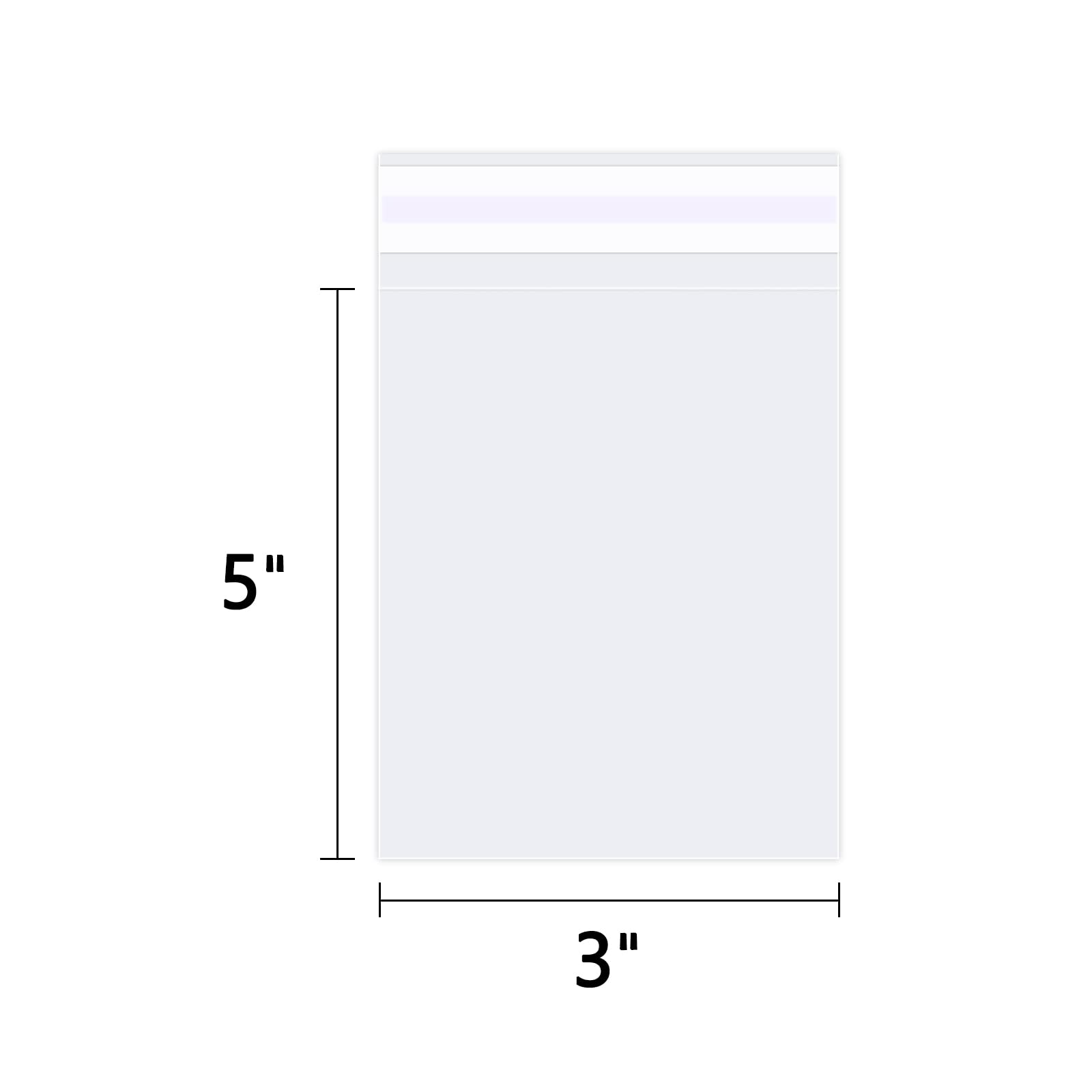 100 Pack 3x5 Inch Clear Self-Sealing Cellophane Bags - Small Plastic Poly Bags for Photos, Jewelry, Baking, Treats & Candy - Perfect for Party Favors, Wedding Gifts & Small Business Packaging