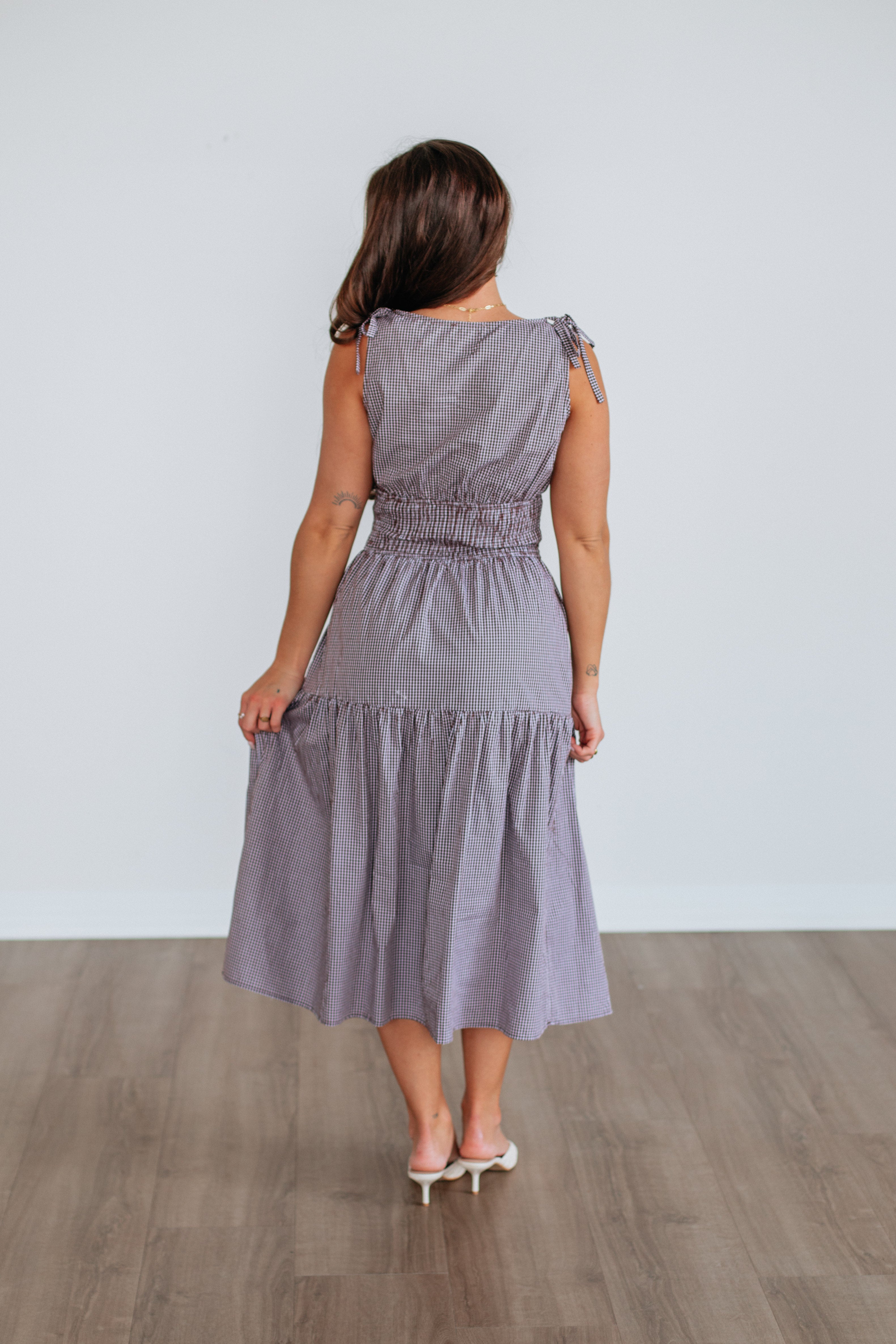 Janie Gingham Dress for Women - Stylish Summer Floral Print A-Line Dress | Perfect for Casual Outings, Beach Vacations & Picnic Dates