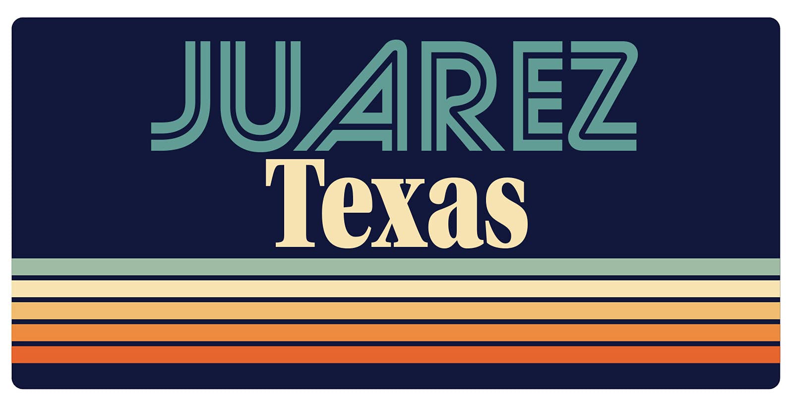 Juarez Texas 5 x 2.5-Inch Retro Fridge Magnet - Vintage Souvenir for Refrigerators, Metal Cabinets & Office Decor