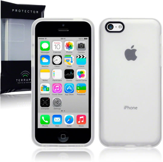 Apple iPhone 5C Frosted Bumper Case - Shockproof Protective Cover, Anti-Slip Grip, White - Perfect for Daily Use, Travel & Outdoor Activities
