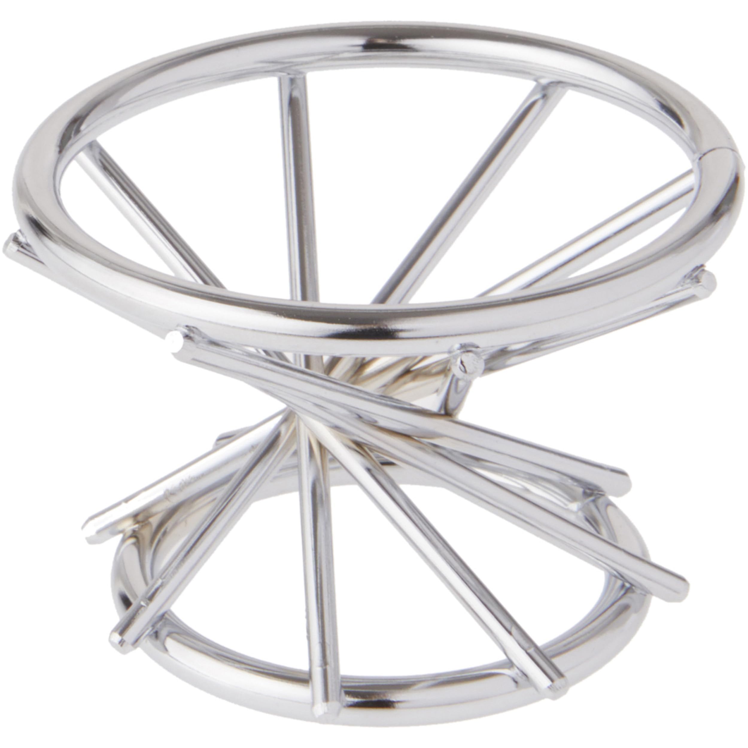 Bard's Silver Egg Stand Holder with Swirl Legs - 2 Inch Diameter, Set of 3 - Perfect for Easter Decor, Kitchen Counter Display & Dining Table Centerpiece