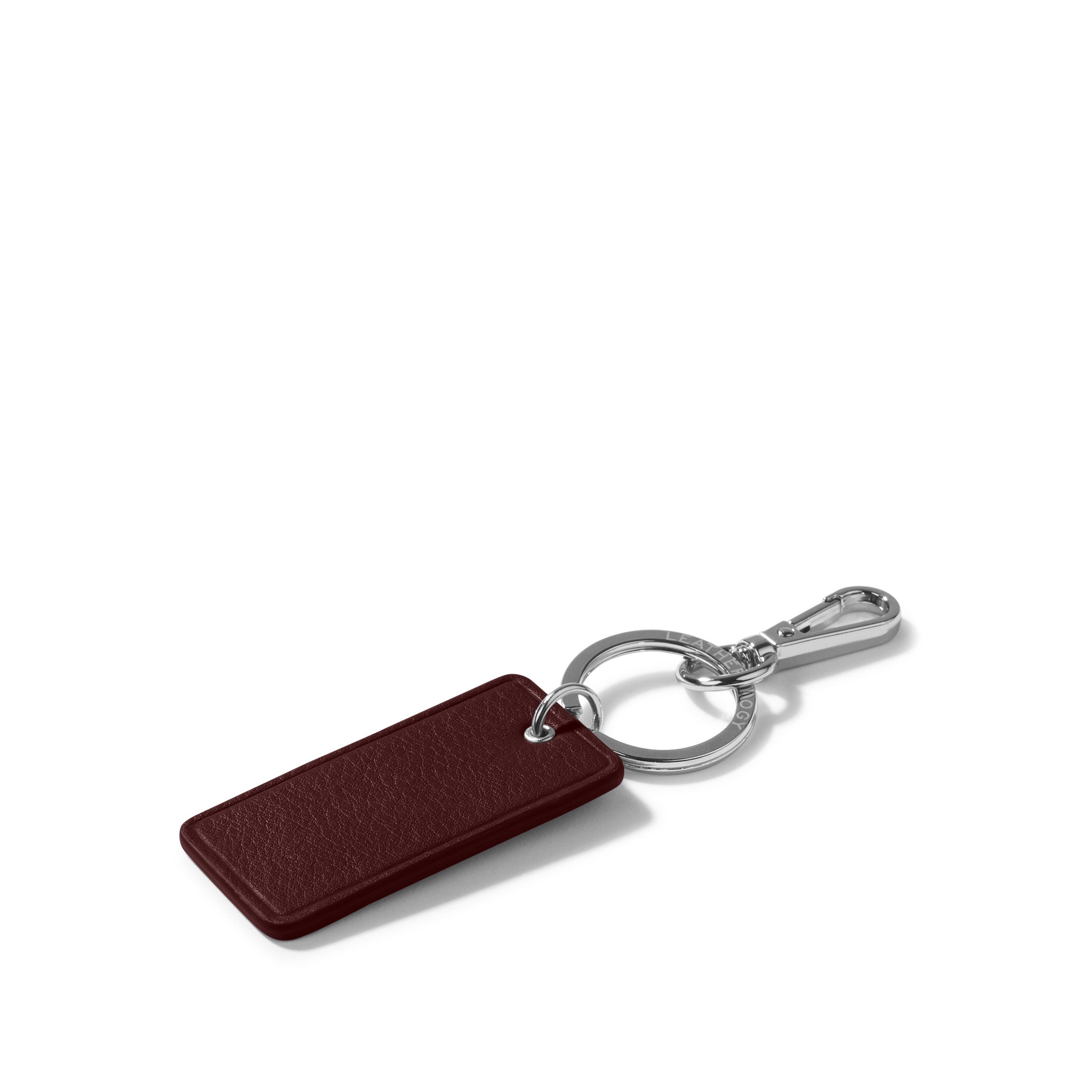 Premium Rectangle Keychain in Bordeaux Red - Stylish and Durable Key Holder for Home, Office, and Travel Accessories
