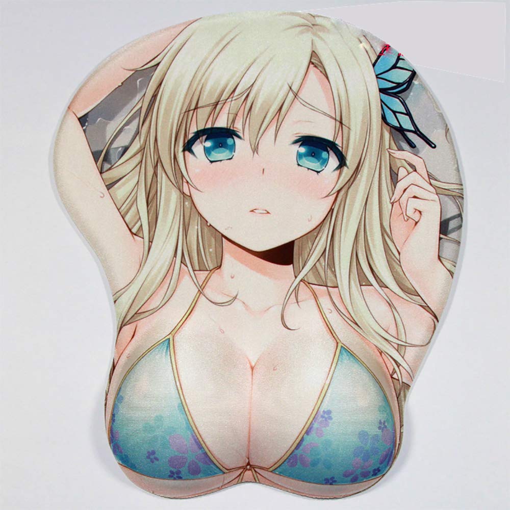 3D Anime Mouse Pad with Gel Wrist Support - Cute Cartoon Gaming & Office Mousepad - Non-Slip Base & Pain Relief Wrist Cushion - Perfect for PC, Laptop, Workstation & Long Gaming Sessions (Version 3)