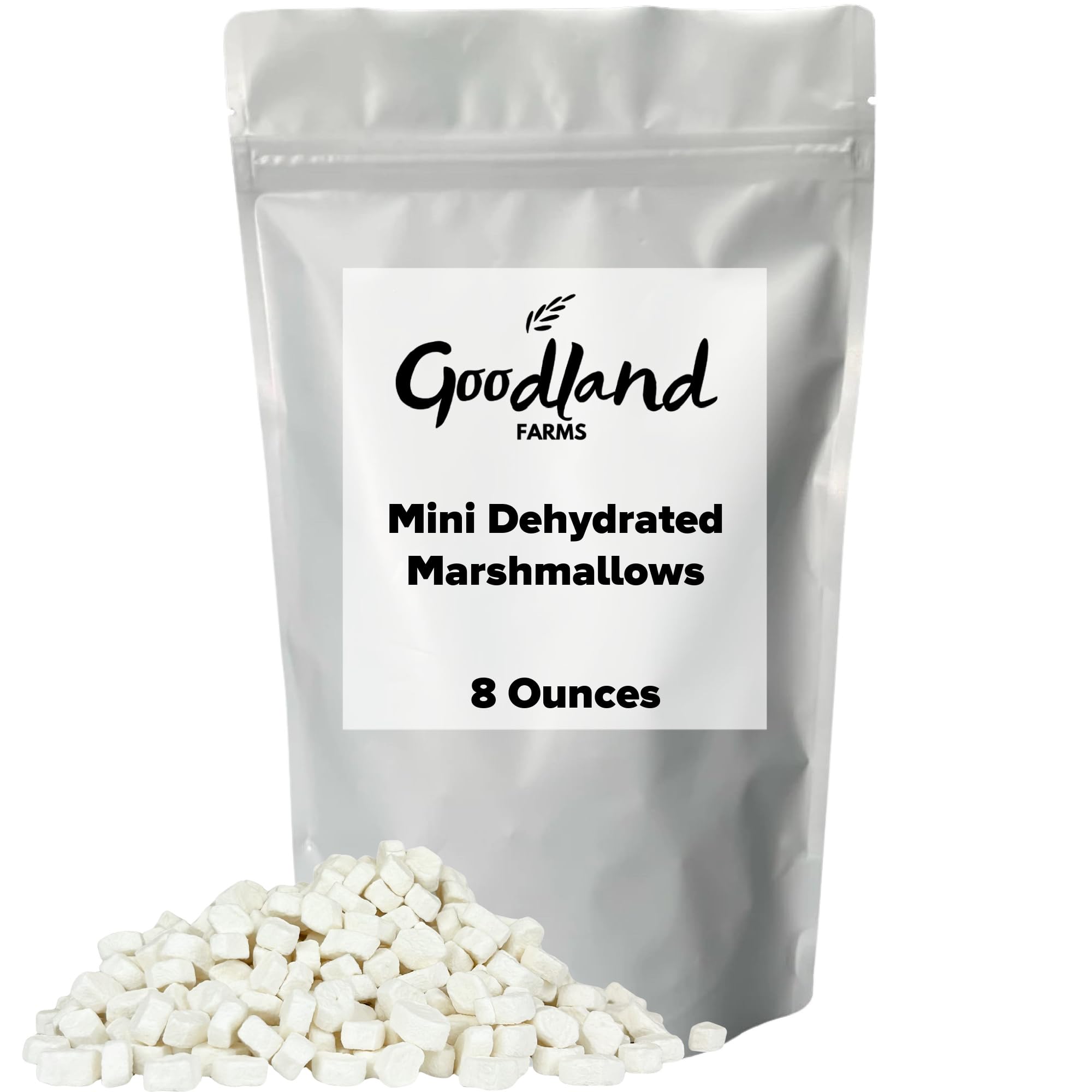 Vanilla Dehydrated Mini Marshmallow Bits 8oz - Fresh White Marshmallows for Baking, Hot Cocoa & Desserts - Perfect for Camping, S'mores & Party Treats