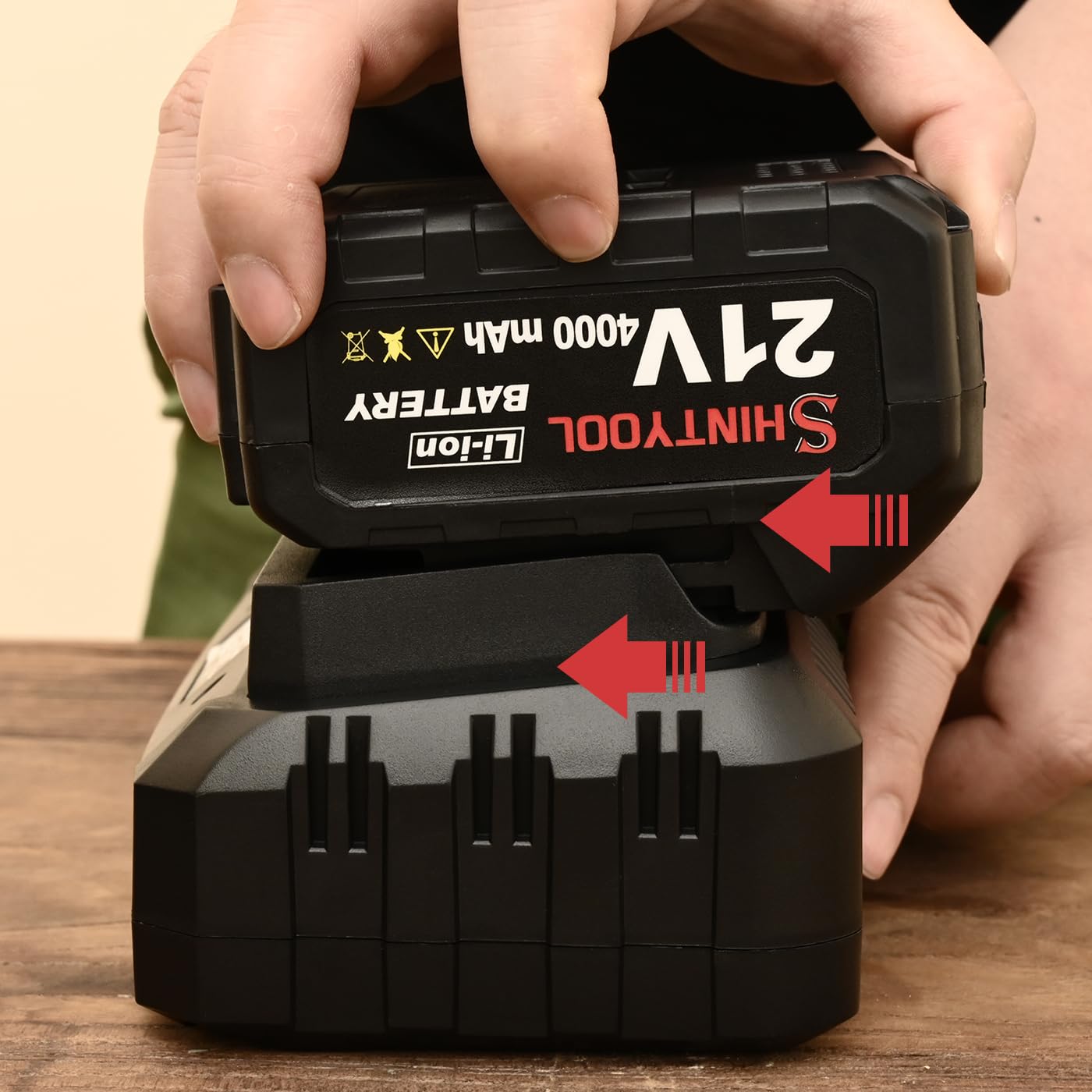 21V Single Port Fast Charger Base for SHINTYOOL 21V Lithium-Ion Batteries - Rapid Charging Station for Power Tools (Battery Not Included) | Ideal for Drills, Saws & Outdoor Equipment