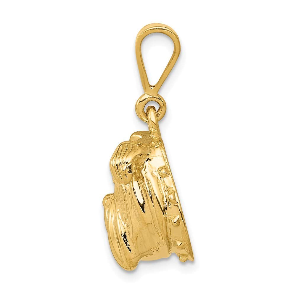 14K Yellow Gold Bulldog Pendant for Men & Women - Roy Rose Jewelry - Perfect Gift for Dog Lovers, Birthday, Anniversary & Everyday Wear