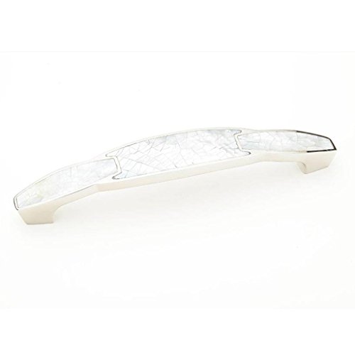 Schaub 992-6-MOP/PN 6-Inch Mother of Pearl Cabinet Pull - Polished Nickel Handle for Kitchen Cabinets, Bathroom Vanities & Furniture Drawers