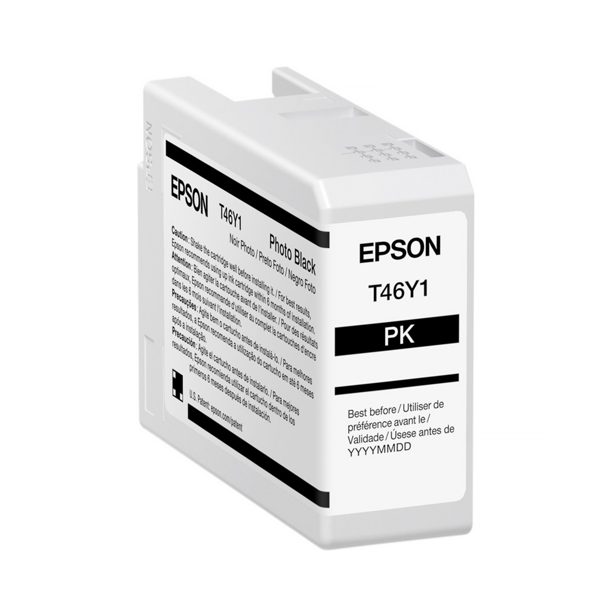 Epson T46Y UltraChrome Pro10 Photo Black Ink Cartridge (50mL) - Compatible with SureColor P900 Printer - High-Quality Photo Printing for Professional Photographers & Artists