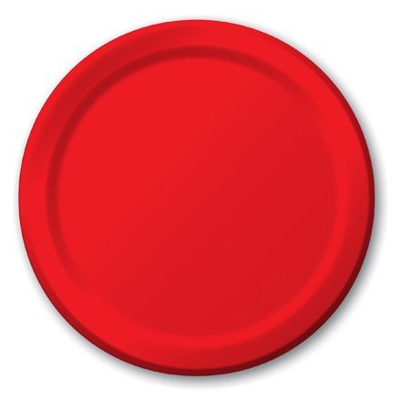 753548B 7 Inch Classic Red Lunch Plates - Bulk Pack of 900 Disposable Plates for Parties, Picnics & Catering Events - Durable Paper Plates for BBQs, Birthdays & School Cafeterias