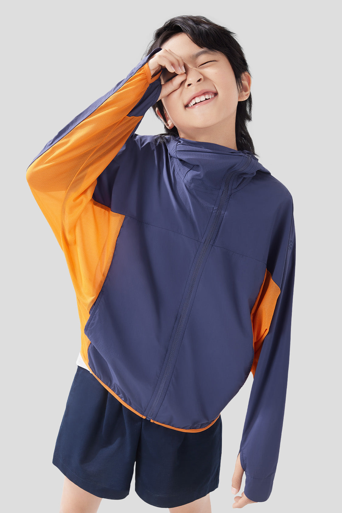Kids' Lightweight Packable Sun Protection Jacket UPF50+ - Waterproof Windproof Hooded Jacket for Outdoor Activities, Beach, Hiking & Travel