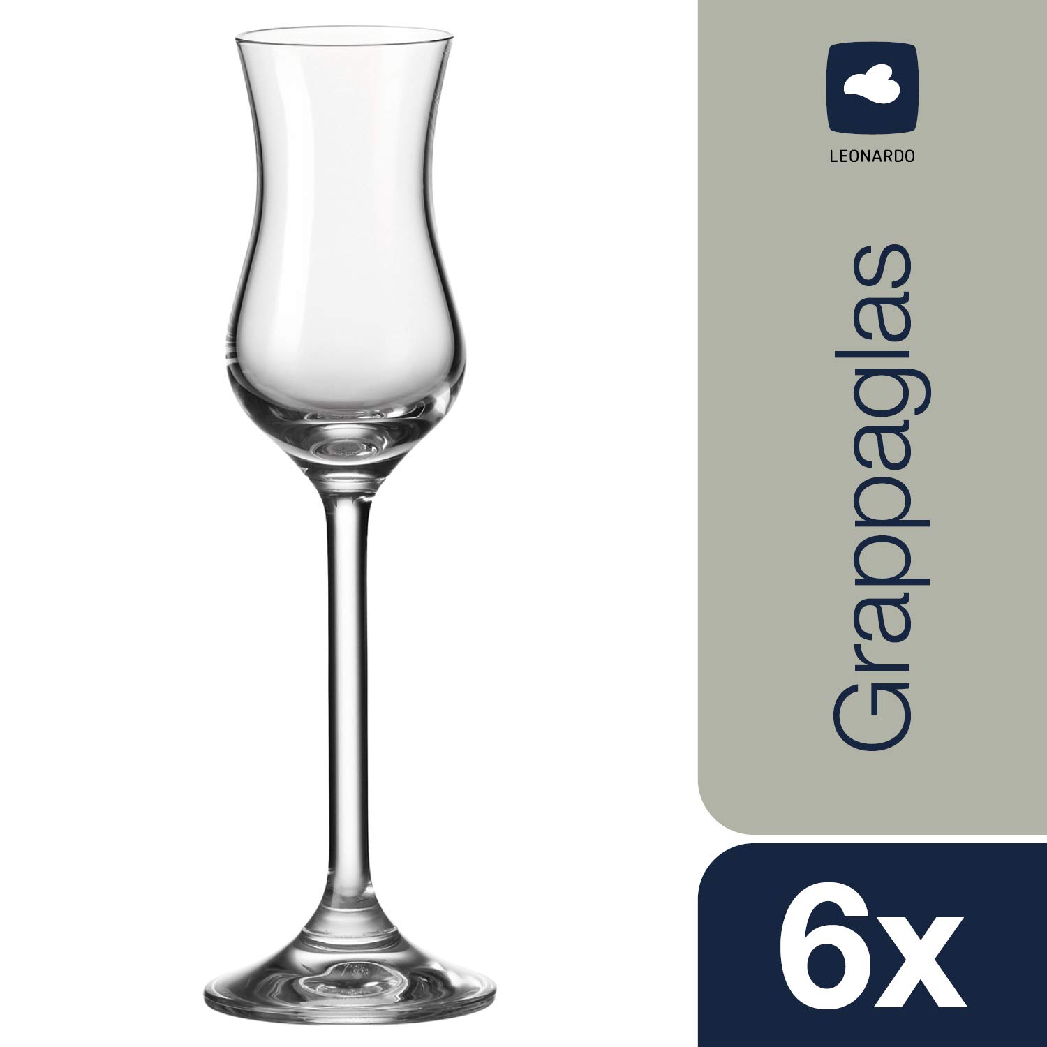 Premium 80ml Grappa Glass Set of 6 - Italian Style Liquor Glasses for Brandy, Whiskey & Digestifs - Perfect for Home Bars, Dinner Parties & Gifts