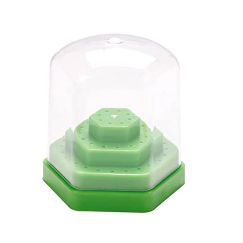 48-Hole Nail Drill Bit Holder Stand - Dustproof Storage Organizer Box for Nail Art Tools | Perfect for Home Manicures & Professional Nail Salons