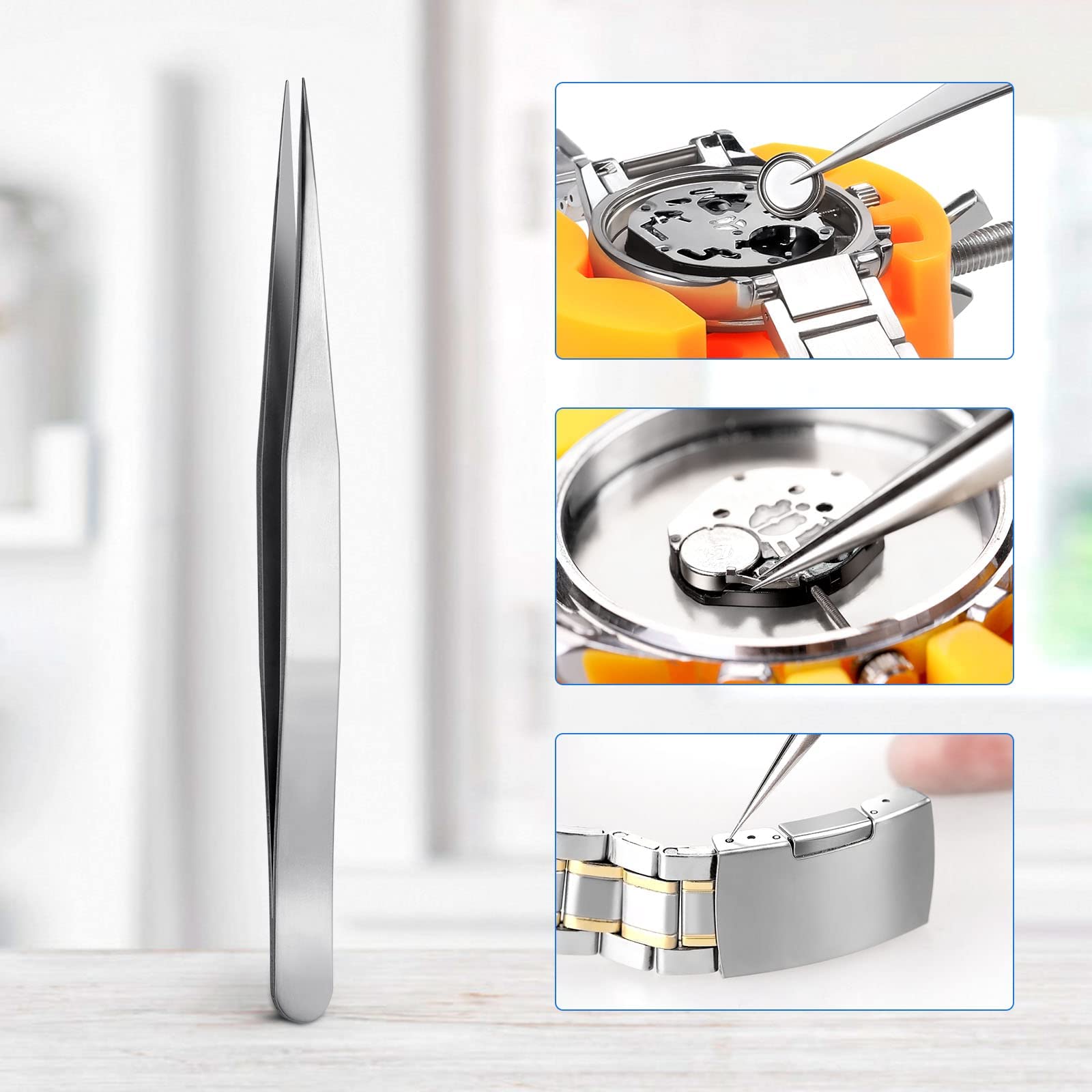 JOREST Watch Battery Tool Kit - Watch Wrench & Back Remover for Grooved Watches | DIY Watch Repair