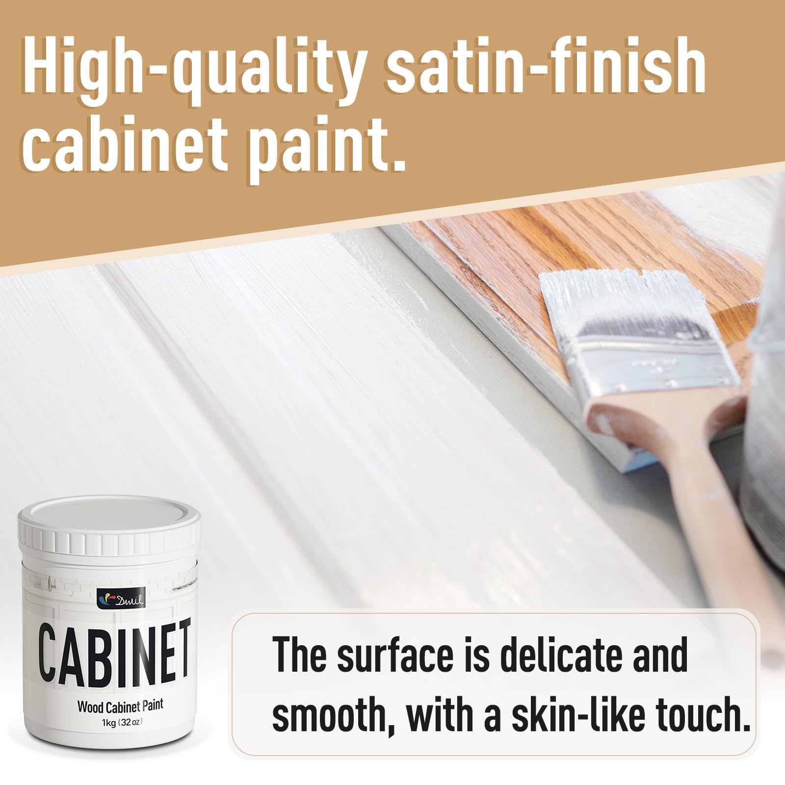 DWIL Cabinet Paint All Match - 64 OZ Black | Waterproof, No Sanding, Low Odor Paint | Kitchen & Bathroom Cabinet Makeover Kit | Perfect for DIY Home Renovation & Furniture Refinishing