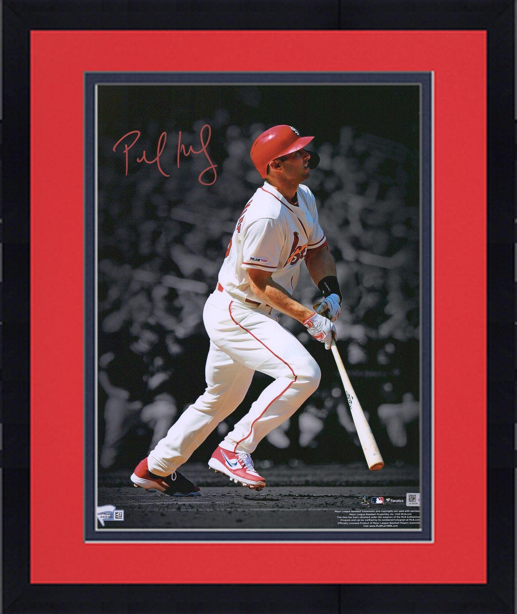 Framed Paul Schmidt Autographed St. Louis Cardinals 11x14 Spotlight Photograph - Signed MLB Memorabilia for Sports Fans & Home Decor