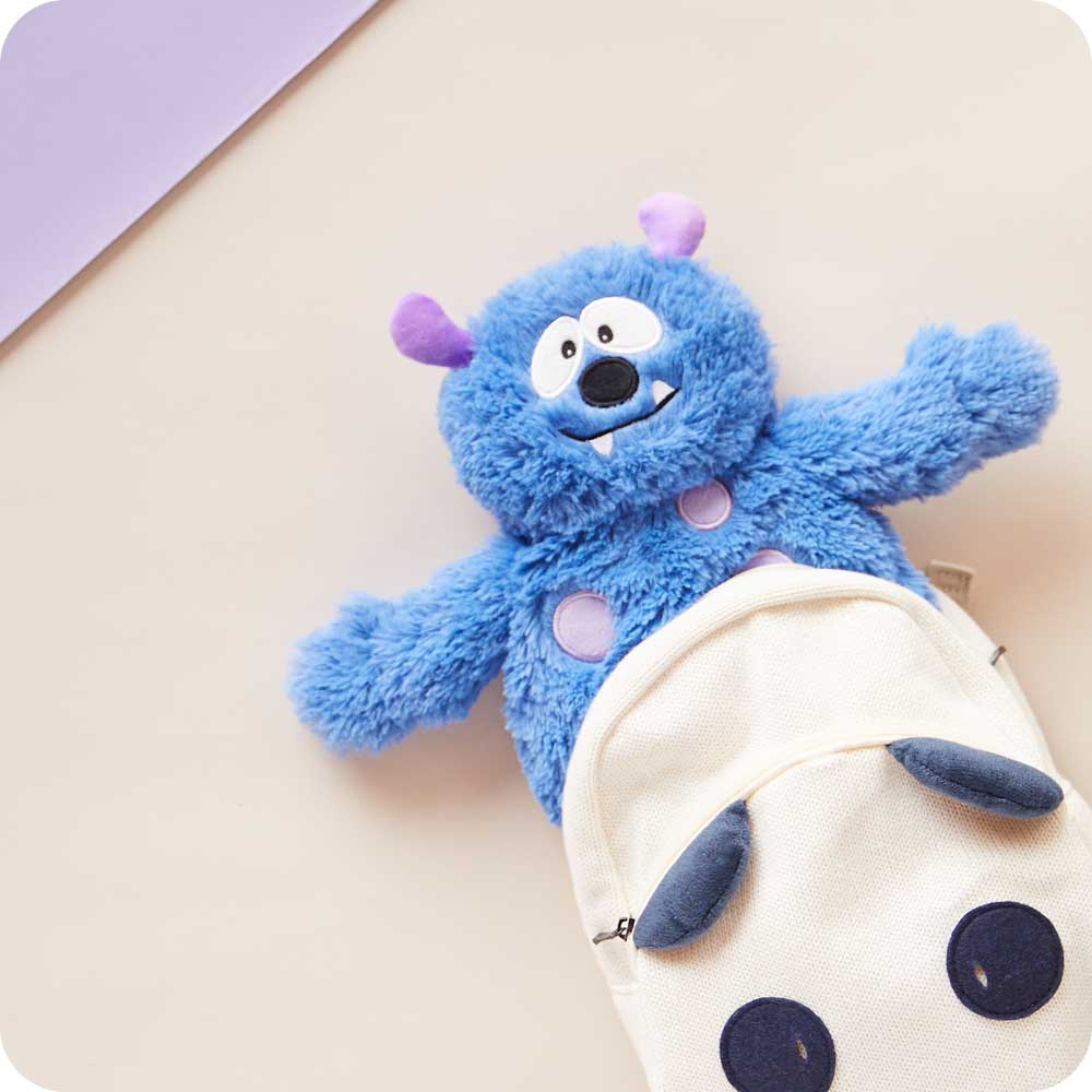 Blue Monster Warmies - Adorable Plush Heating Pad for Kids & Adults | Microwaveable Warm Hugs for Relaxation, Stress Relief & Comfort | Perfect for Bedtime, Cold Weather & Anxiety Relief