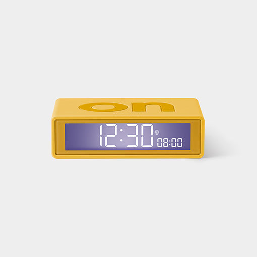 Vintage LEX Flip Clock in Yellow - Retro Alarm Clock with Mechanical Flip Numbers for Home, Office & Bedroom Decor
