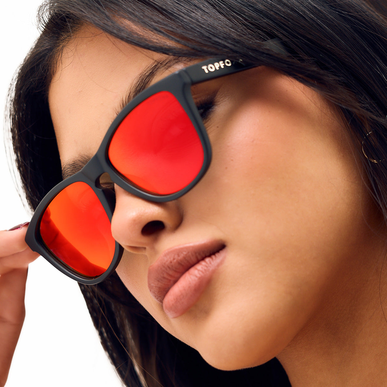 Rise Up Revo® Mirrored Red Sunglasses - Polarized UV Protection for Driving, Running & Outdoor Activities