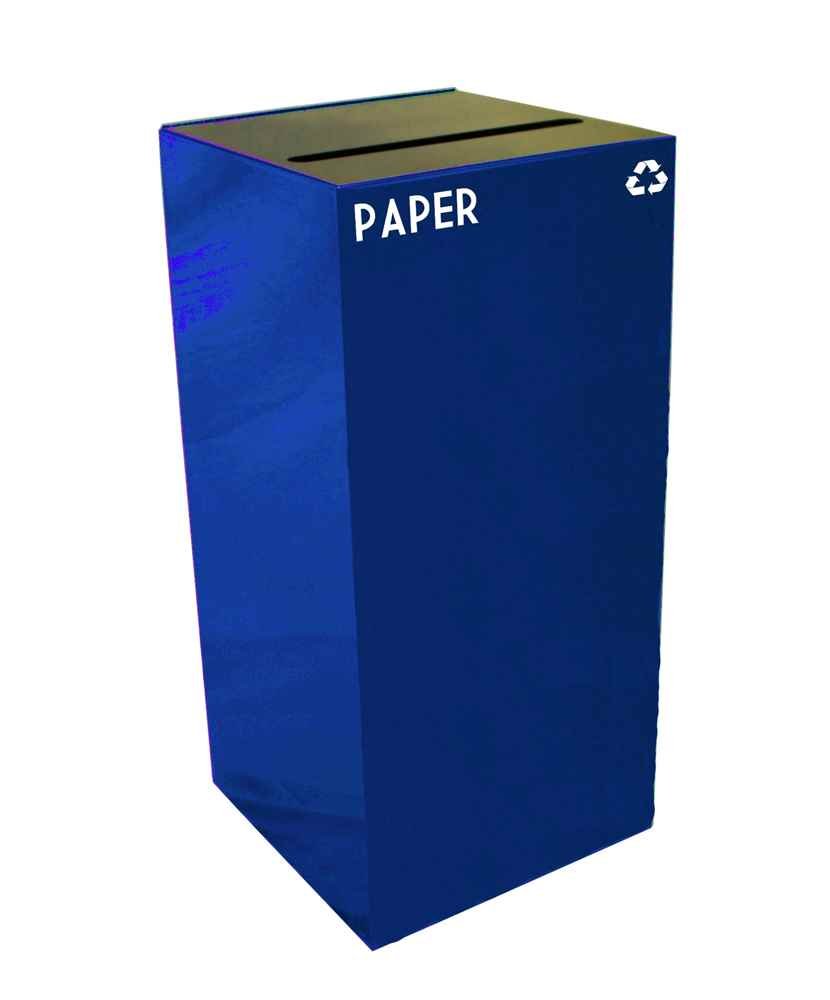 Eco-Friendly 32 Gallon Recycling Bin - Coffee Black Finish with Paper Slot Opening | Perfect for Offices, Homes & Schools | Sustainable Waste Management Solution