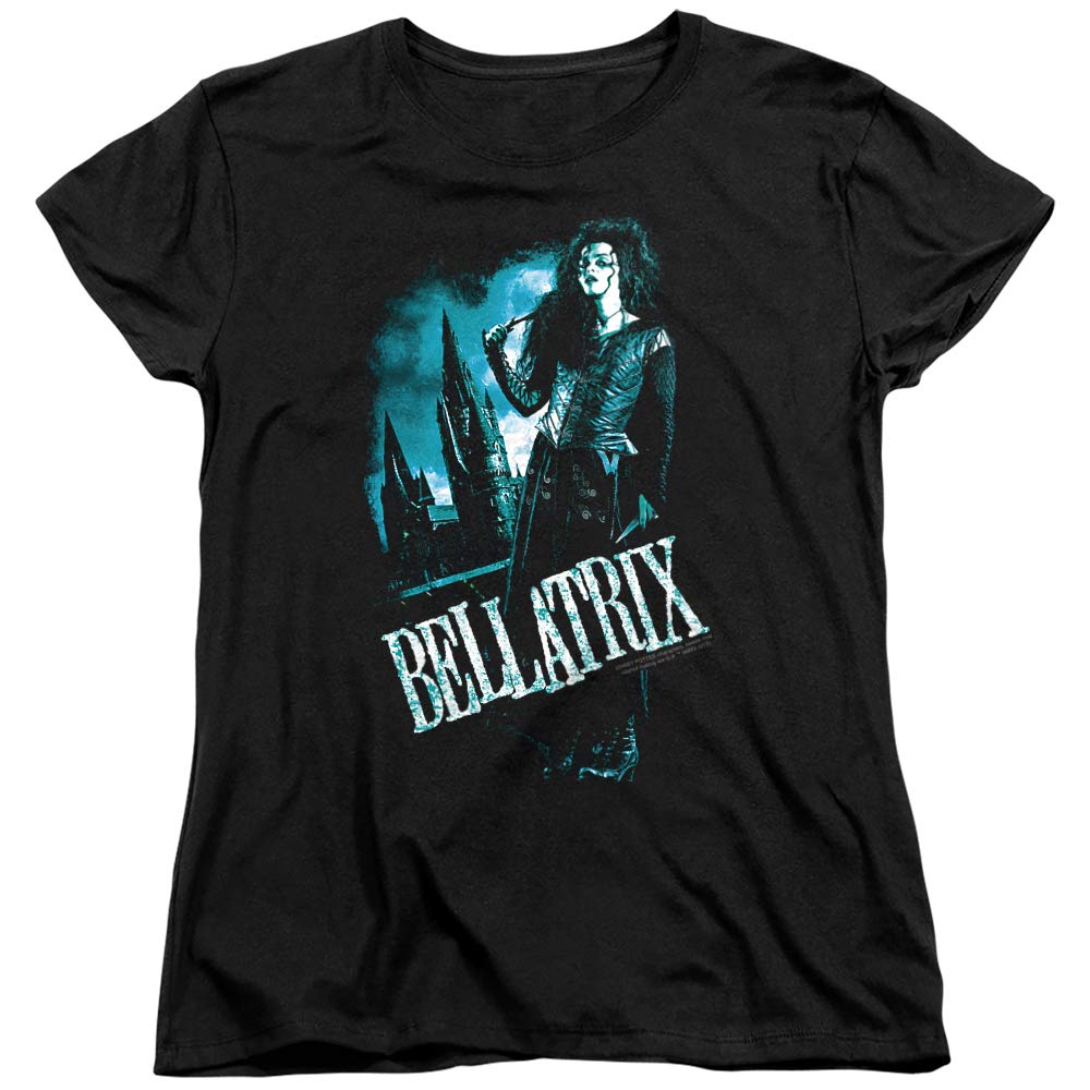 Harry Potter Bellatrix Lestrange Full Body Graphic Women's T-Shirt | Officially Licensed Merchandise | Perfect for Cosplay, Halloween & Potterhead Gifts