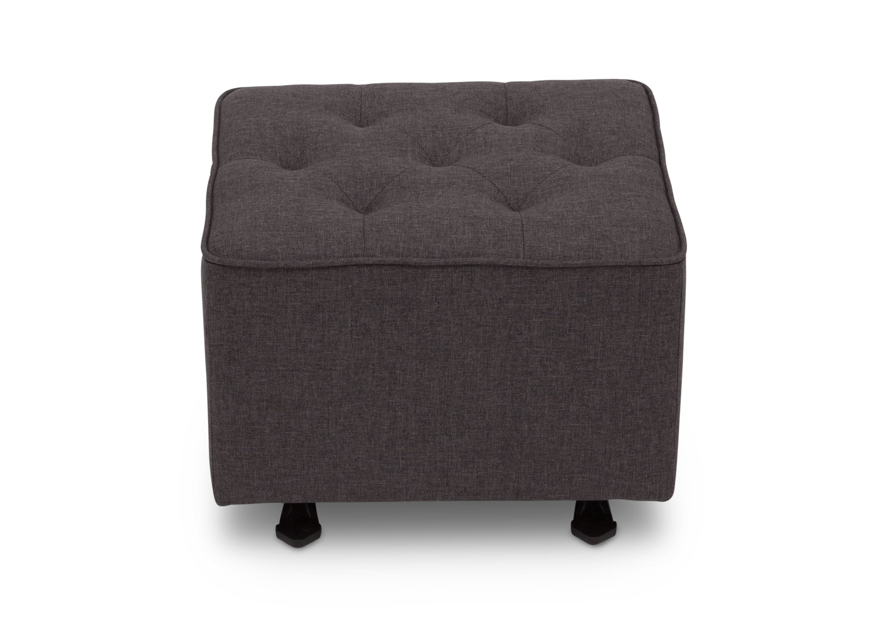 Emma Diamond Tufted Nursery Gliding Ottoman - Soft Upholstered Baby Room Footrest - Perfect for Nursing, Rocking & Nursery Decor