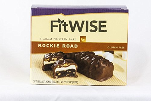 Fit Wise Rockie Road Protein Bar - Low Carb, High Protein Snack for Weight Loss & Keto Diet - Ideal Protein Compatible - Perfect for Workouts, Travel & On-the-Go Energy Boost