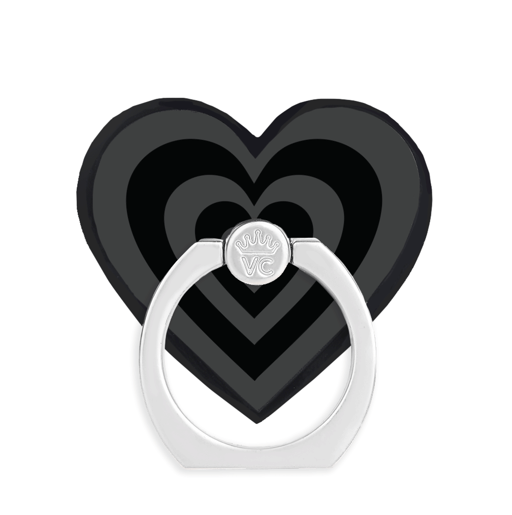 Sweethearts Noir Phone Ring Holder - Elegant Grip Stand for Smartphones - Perfect for Selfies, Videos, and Hands-Free Use at Home, Office, or Travel