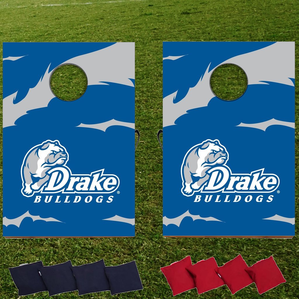 Drake University Cornhole Bag Toss Game Set - Official College Team Logo Outdoor Bean Bag Toss for Tailgating, Backyard Parties & Picnics - Perfect for Game Day, BBQ & Outdoor Fun