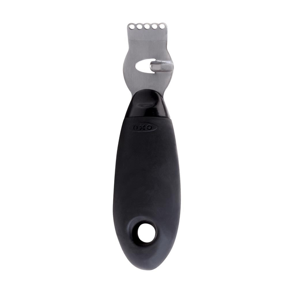 OXO Lemon Zester - Premium Stainless Steel Kitchen Tool for Grating Citrus Peels, Perfect for Baking, Cooking & Garnishing Dishes