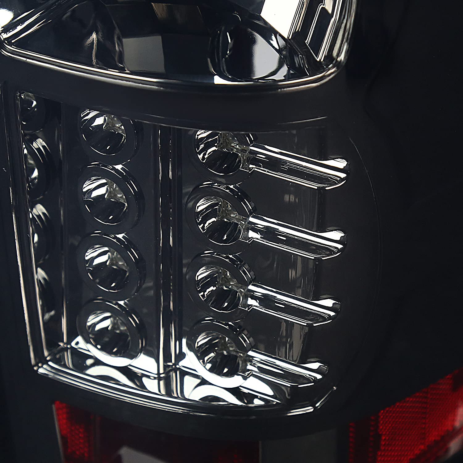 Spec-D Tuning Smoke Lens LED Tail Lights for 2007-2012 Chevy Avalanche - Left & Right Pair Assembly - Enhanced Night Visibility & Style Upgrade for Pickup Trucks