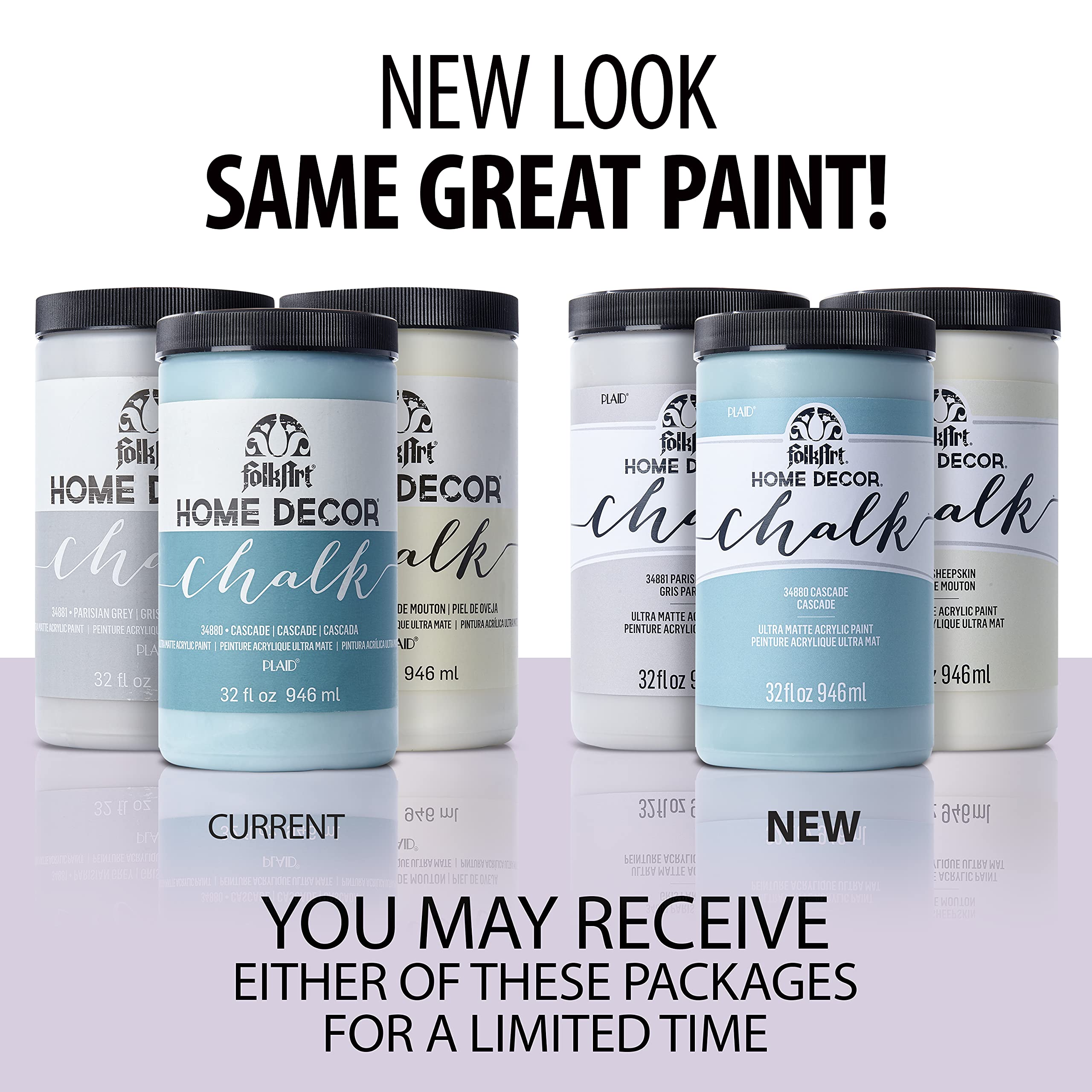 FolkArt Premium Chalk Paint for Furniture & Home Decor - 32 oz Rich Black - Non-Toxic Matte Finish Paint for DIY Crafts, Cabinets, Wood Projects - Perfect for Shabby Chic & Farmhouse Style Makeovers