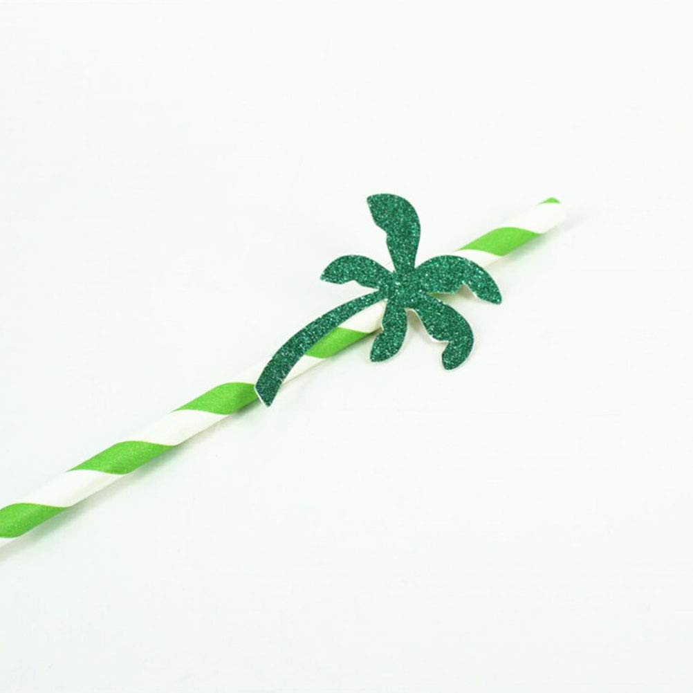 24pcs Hawaiian Party Drinking Straws - Biodegradable Paper Straws for Tropical Luau, Beach Themed Decorations & Summer Cocktail Accessories | Perfect for Hawaiian Luau Parties, Beach Weddings, Poolside Drinks & Tropical Themed Events
