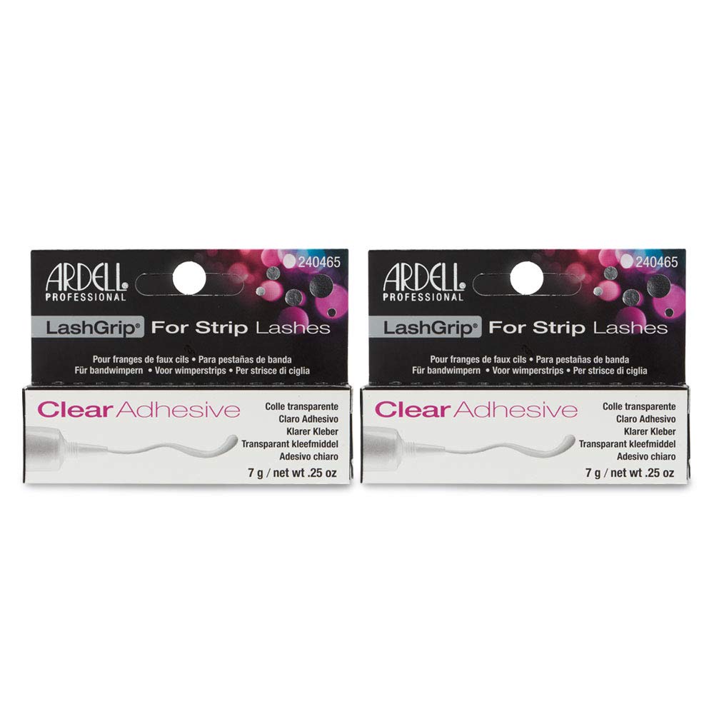 Ardell Lashgrip Strip False Eyelash Adhesive - Clear, 0.25 Oz (2 Pack) | Waterproof Eyelash Glue for Fake Lashes | Perfect for Daily Wear, Special Occasions & Makeup Artists
