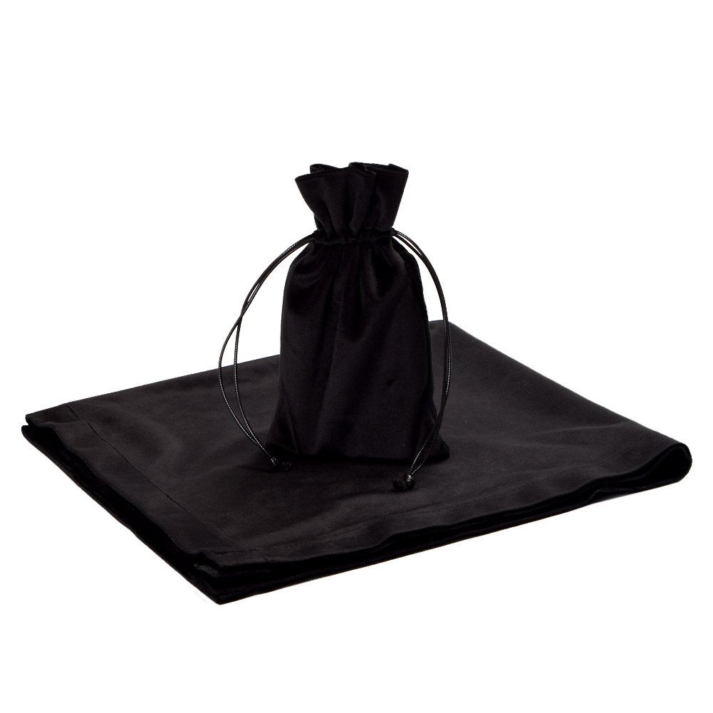 BLESSUME Blue Square Wizard Tarot Table Cloth with Pouch - Divination Tarot Cloth for Psychic Readings, Fortune Telling & Spiritual Rituals - Perfect for Tarot Card Spreads, Crystal Grids & Mystic Decor
